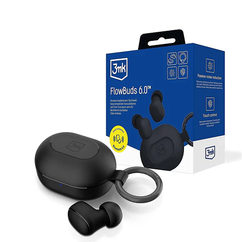 Auriculares 3MK Flowbuds 6.0 Bluetooth Black