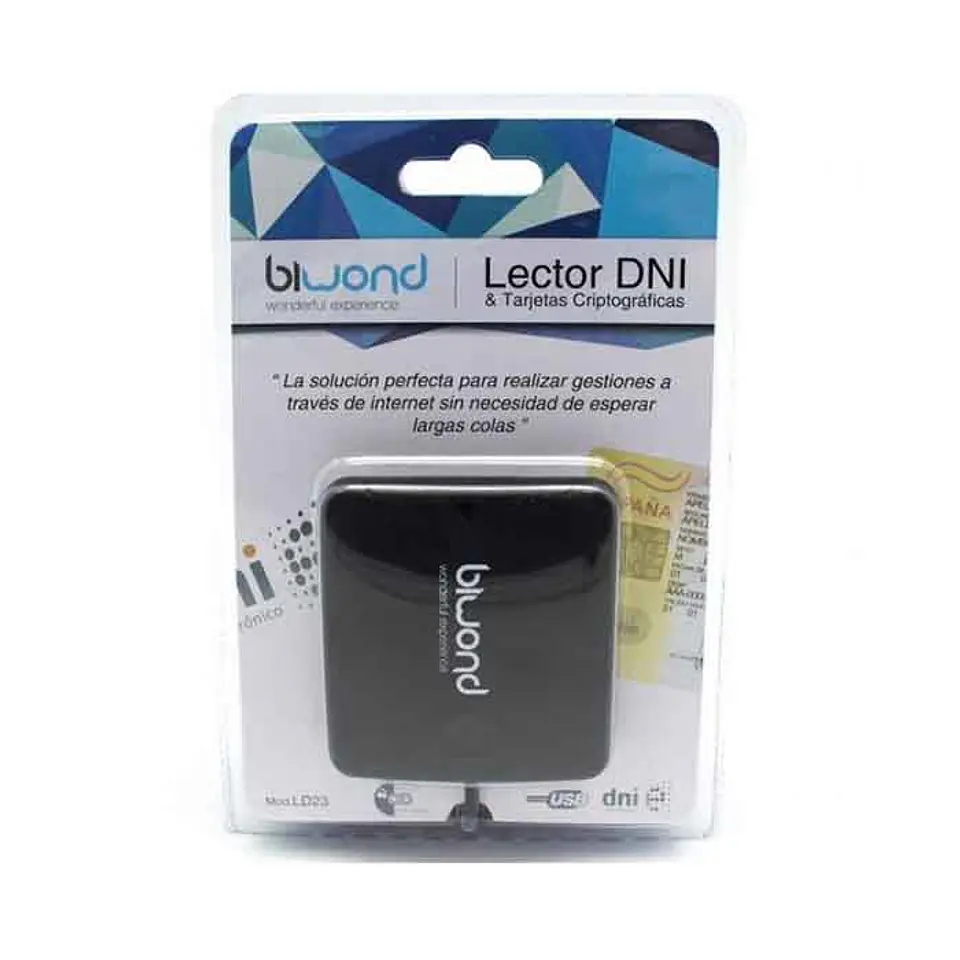 Biwond Leitor de Cartão de Cidadão (SMART CARD) DNI USB 2.0 - Preto 1
