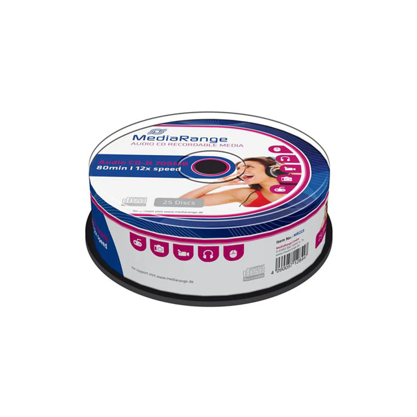 MediaRange Audio CD-R 700MB 80min 12x 1
