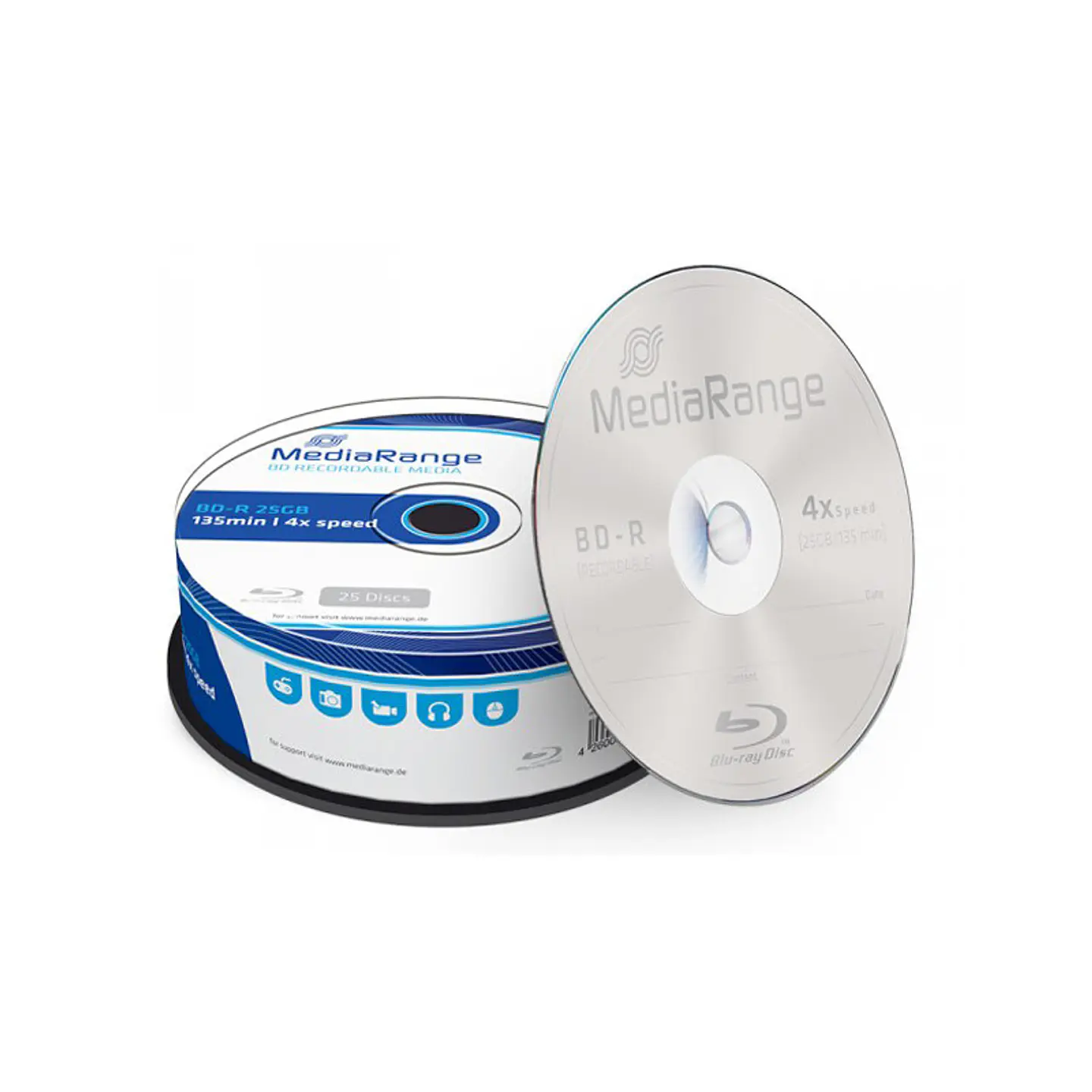 MediaRange BD-R 25GB 135min 4x (unidade) 1
