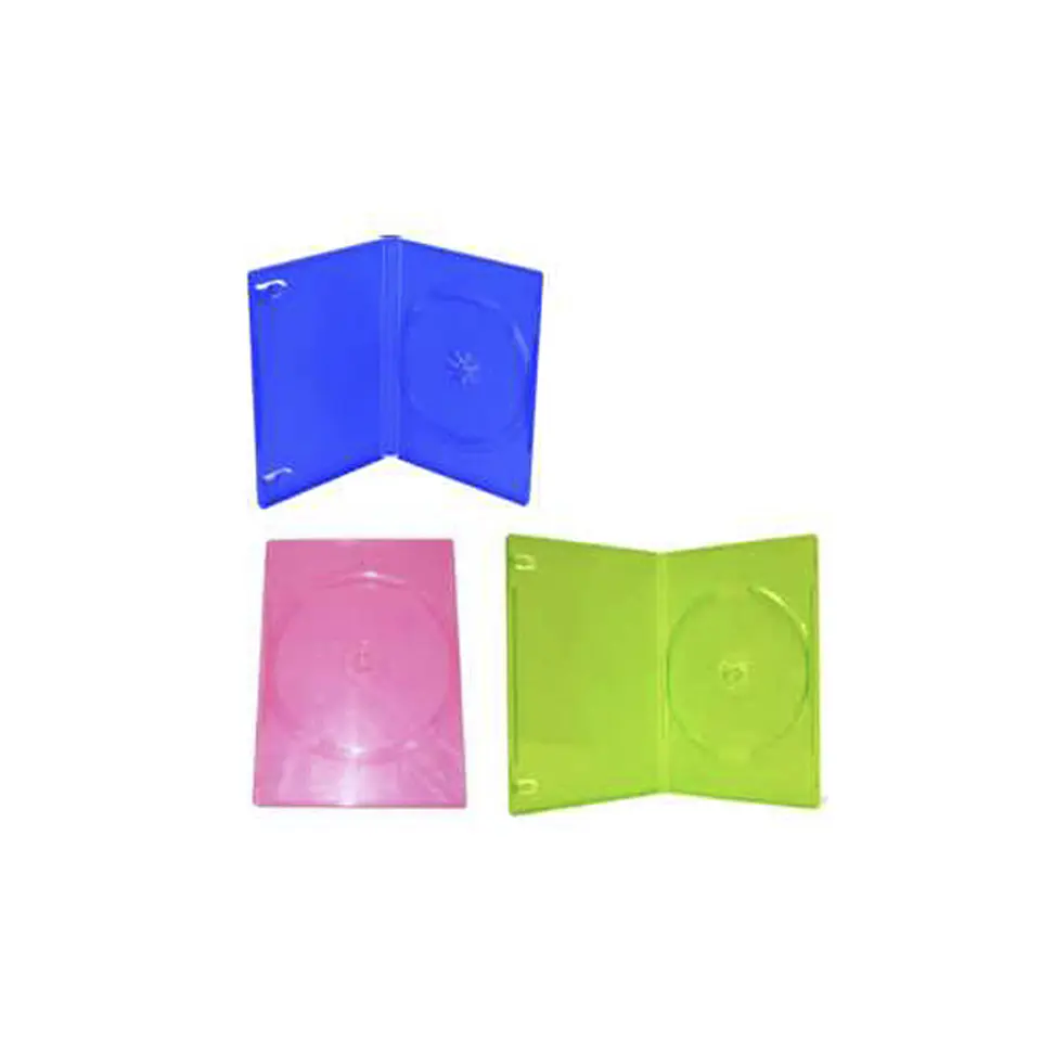 Pack de 10 caixas DVD 7mm Single (Verde / Rosa / Azul) 1