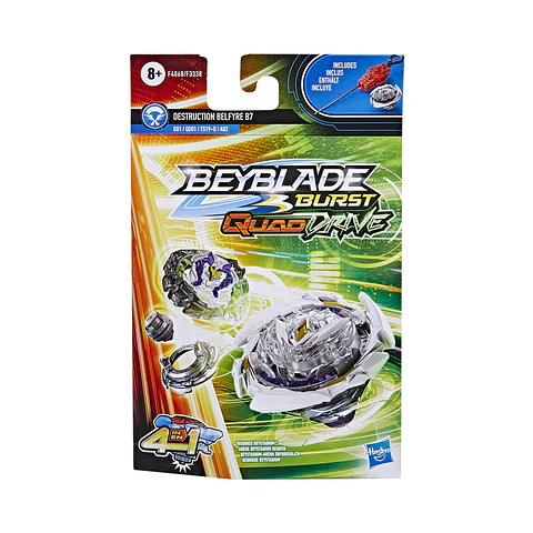 Pião e Lançador Hasbro Beyblade Burst Quad Drive: Destruction Belfyre B7