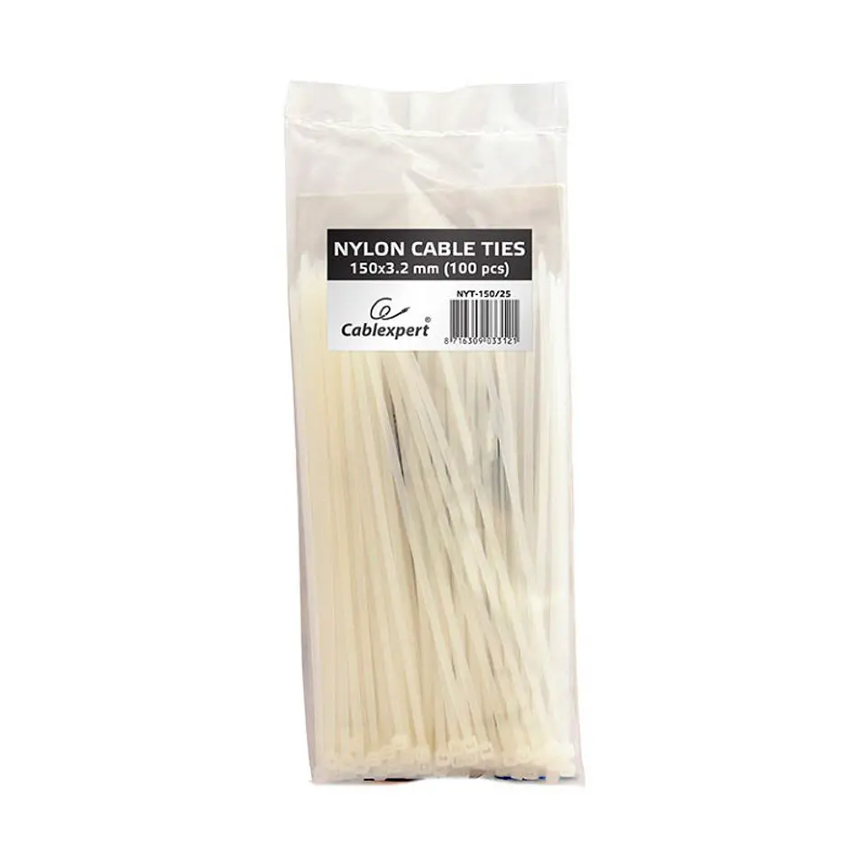 Abraçadeiras Nylon Gembird NYT-150/25 15cm Transparentes (Pack-100) 1