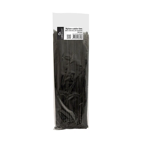 Abraçadeiras Nylon Gembird NYTFR-250x3.6 25cm Pretas (Pack-100)