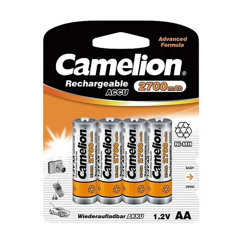 Pilhas Recarregáveis Camelion AA 2700mAh 4 Unidades 1