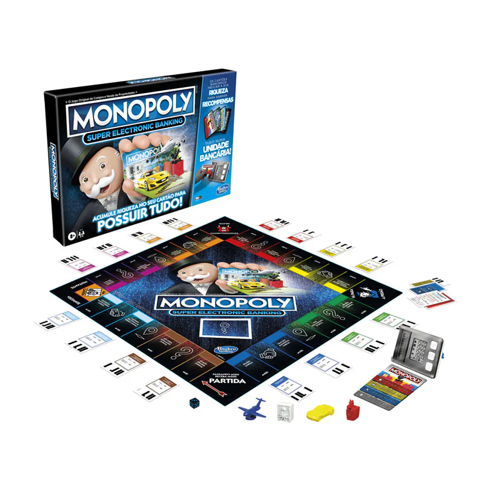 Jogo de Tabuleiro Hasbro Monopoly Super Electronic Banking 1