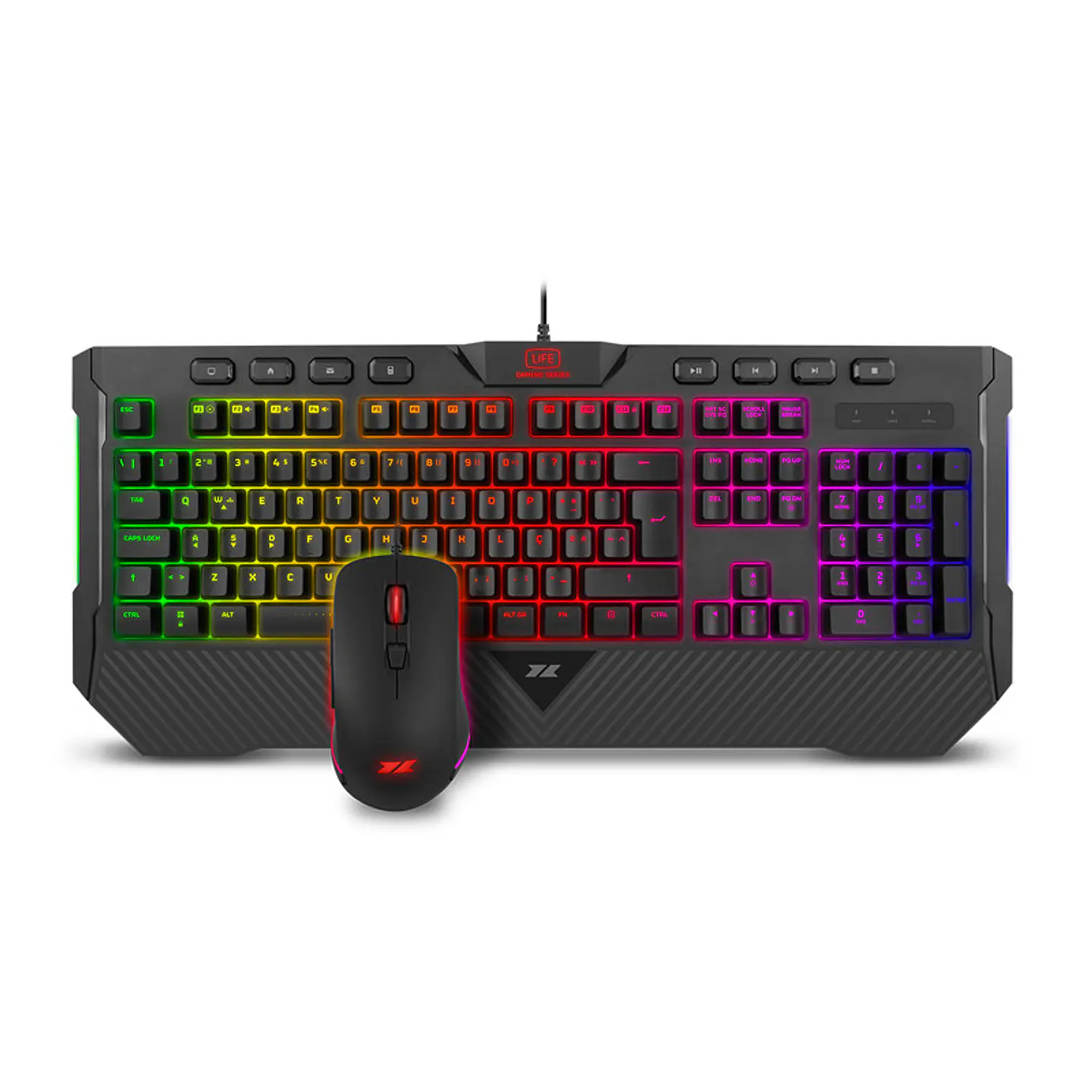 Teclado Mecânico Híbrido + Rato 1Life spike combo RGB PT 1