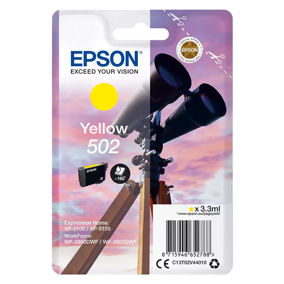 Tinteiro Epson Original Singlepack Yellow 502 Ink 1