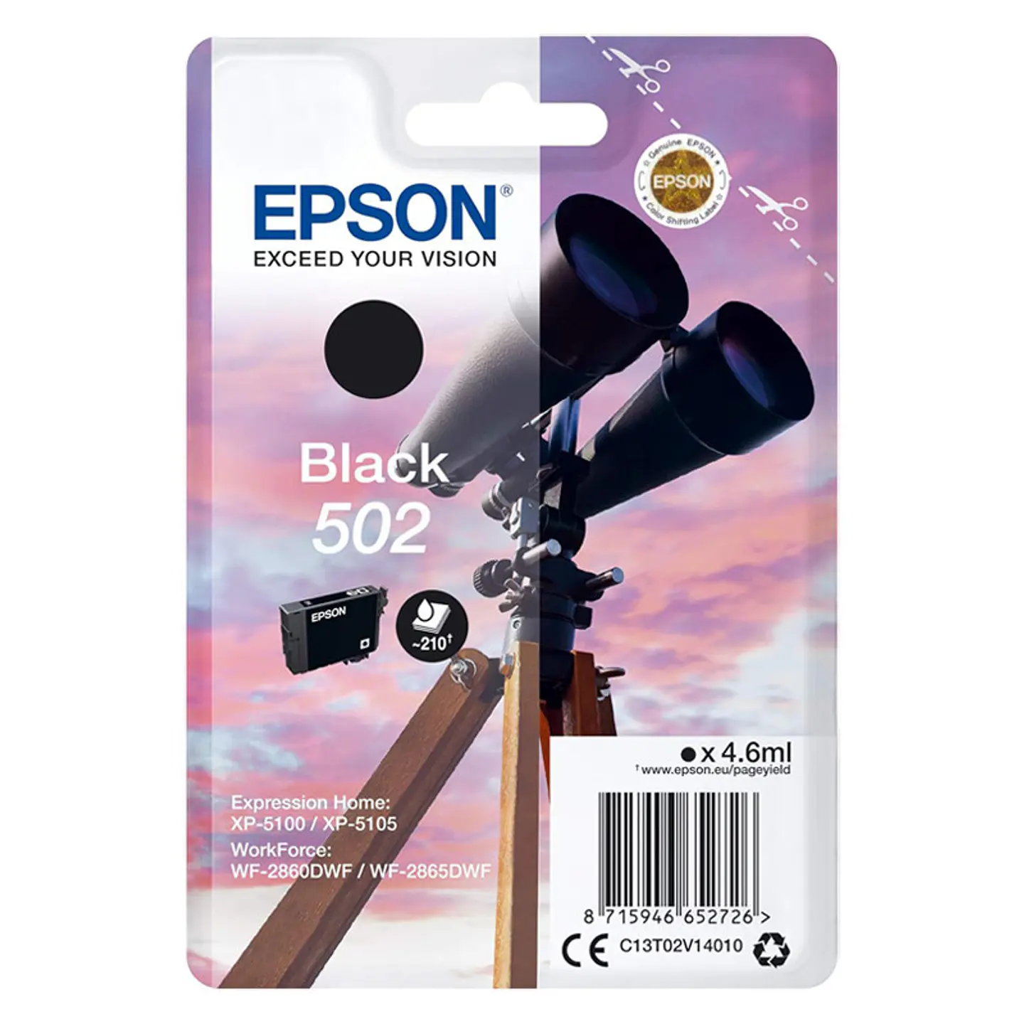 Tinteiro Epson Singlepack Black 502 Ink 1