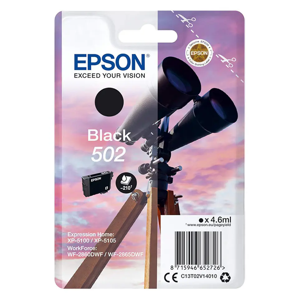 Tinteiro Epson Singlepack Black 502 Ink 1