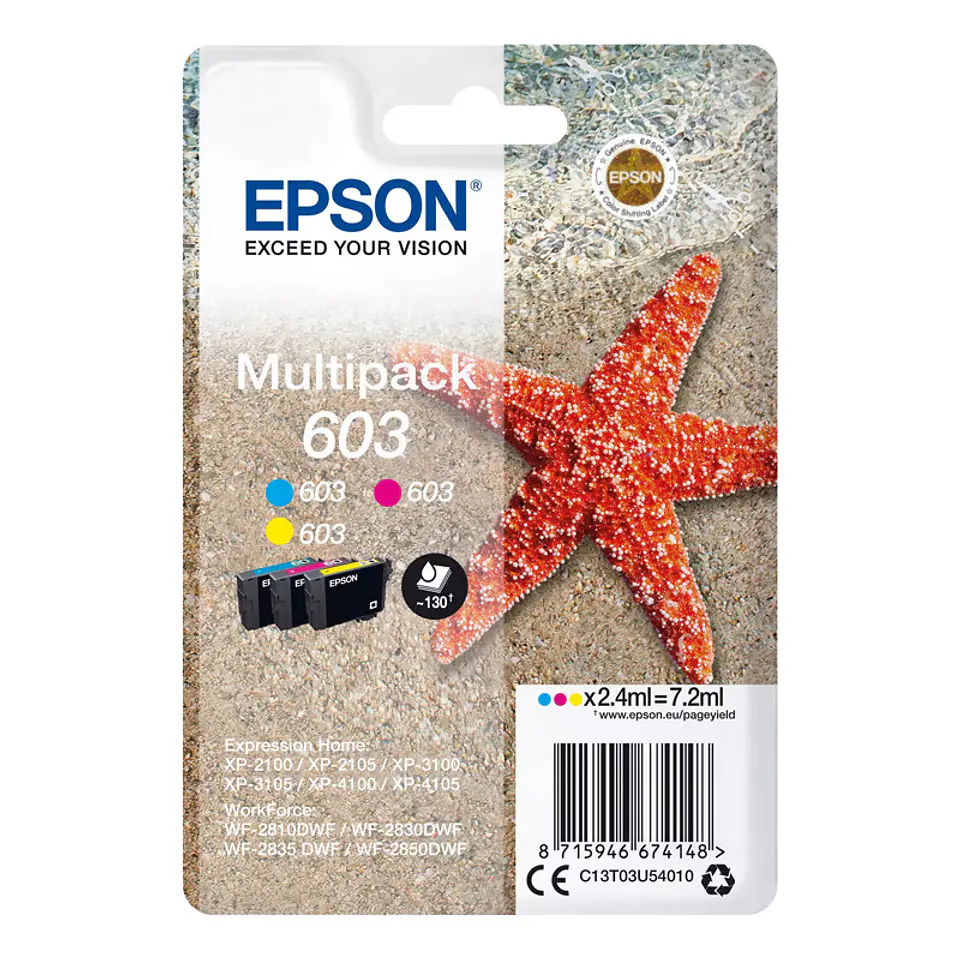 Tinteiro Epson Multipack 603 3-Cores 1