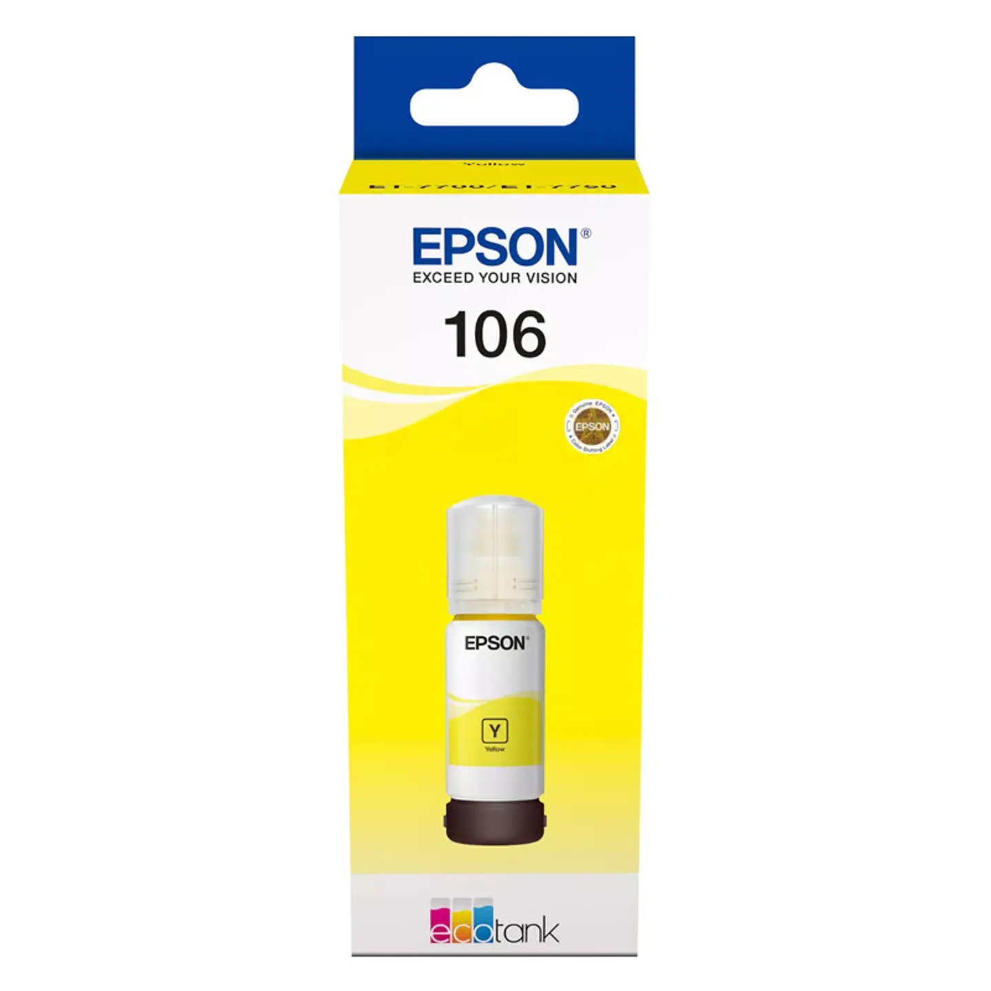 Tinteiro Epson Original 106 EcoTank Yellow Ink Bottle 1