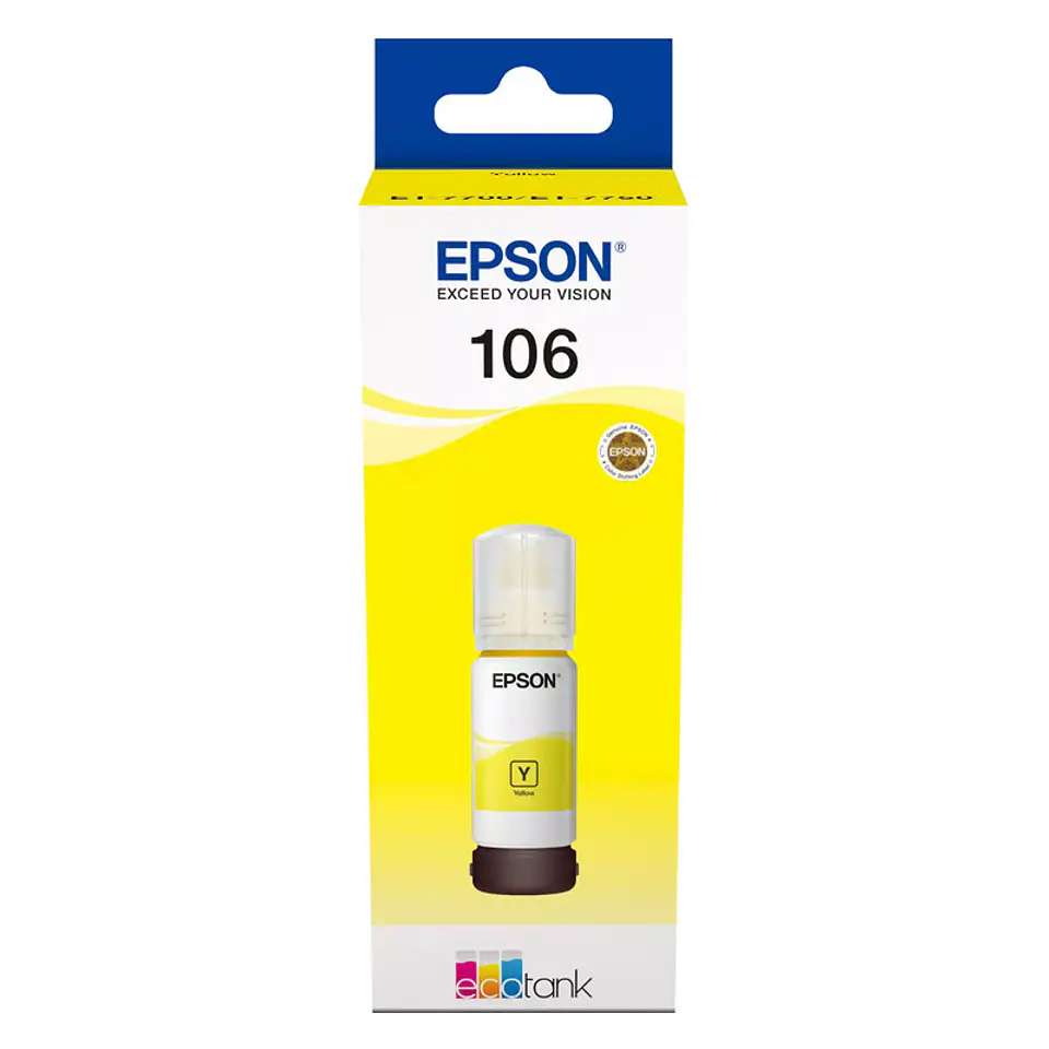 Tinteiro Epson Original 106 EcoTank Yellow Ink Bottle 1