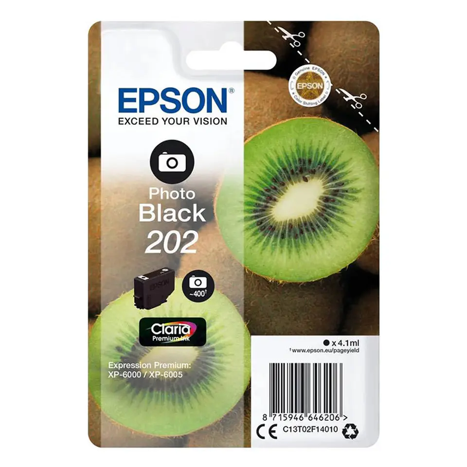 Tinteiro Epson Original Singlepack Photo Black 202 Claria Premium Ink 1