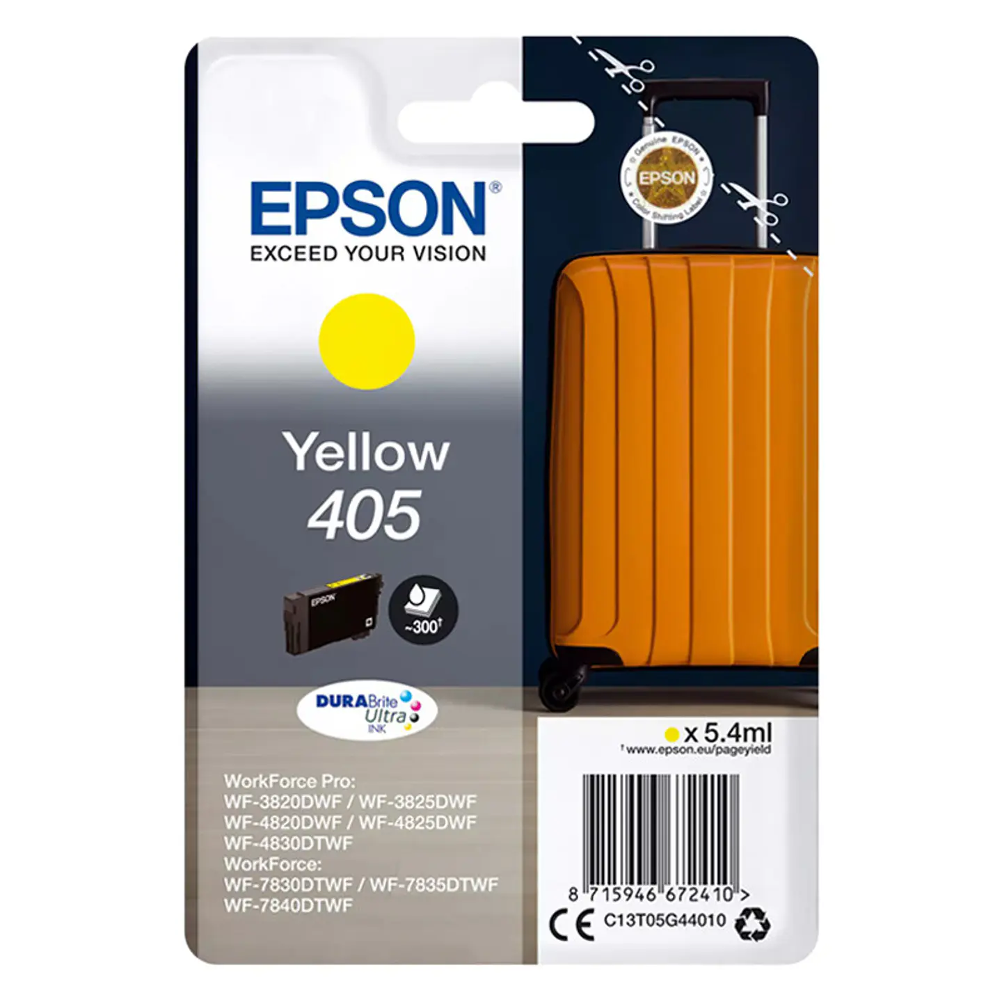 Tinteiro Epson Singlepack Amarelo 405 DURABrite Ultra Ink 1