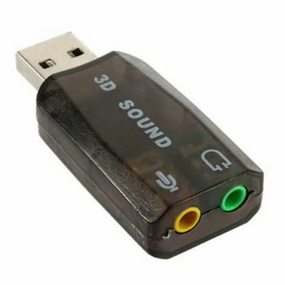 Placa de Som Externa  5.1 USB A 2xJACK 3.5MM 1