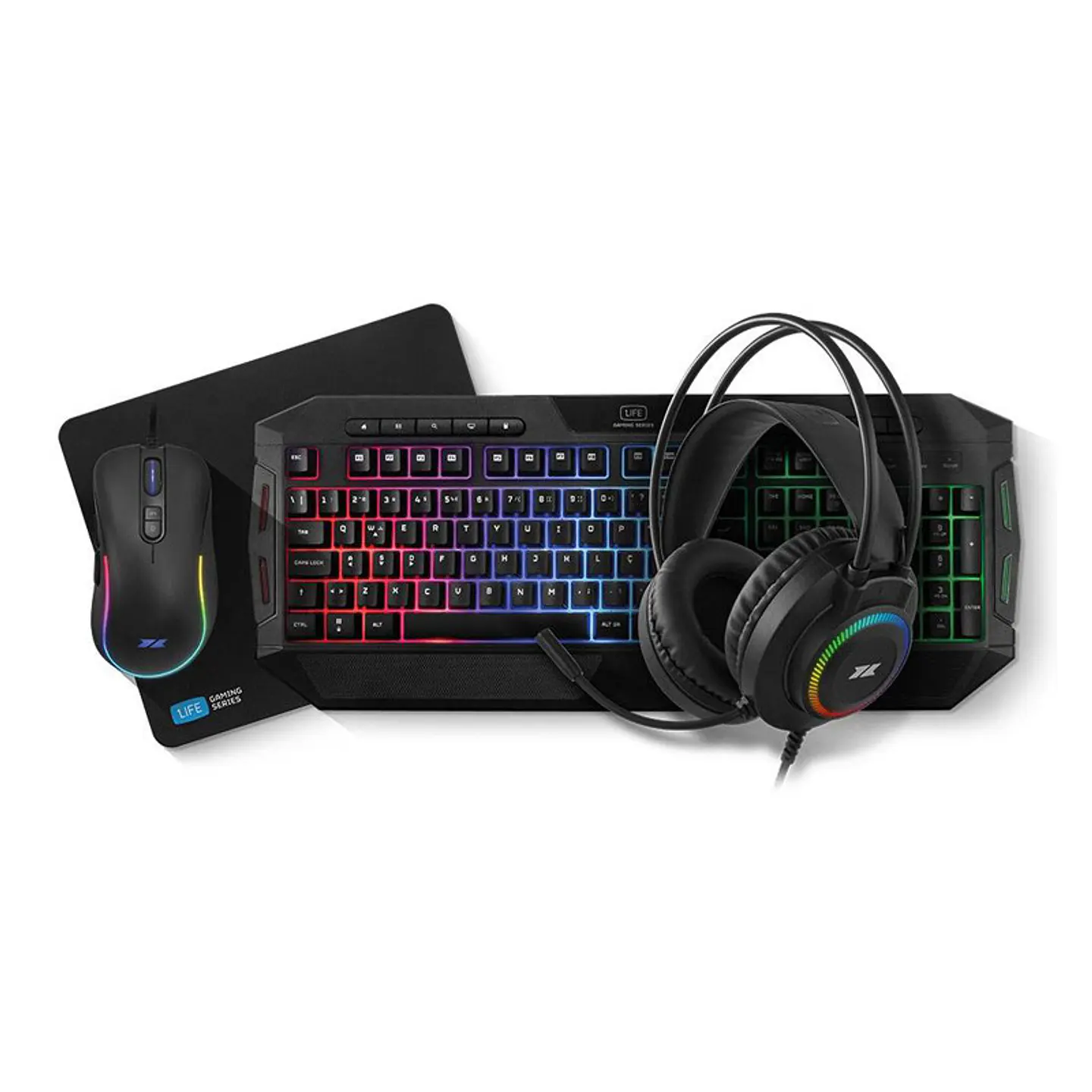 Teclado + Rato + Headset + Tapete 1Life All 4 One Gaming 1