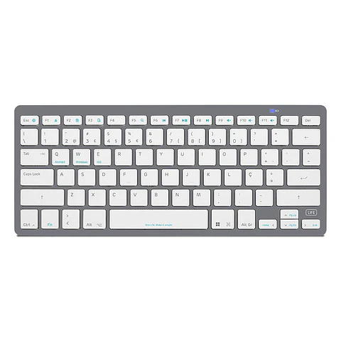 Teclado 1Life Slim Multi-Device Bluetooth PT White