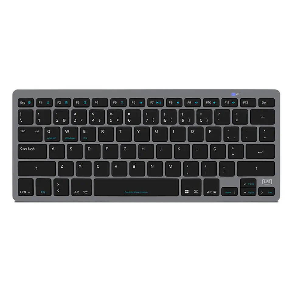 Teclado 1Life Slim Multi-Device Bluetooth PT Black 1