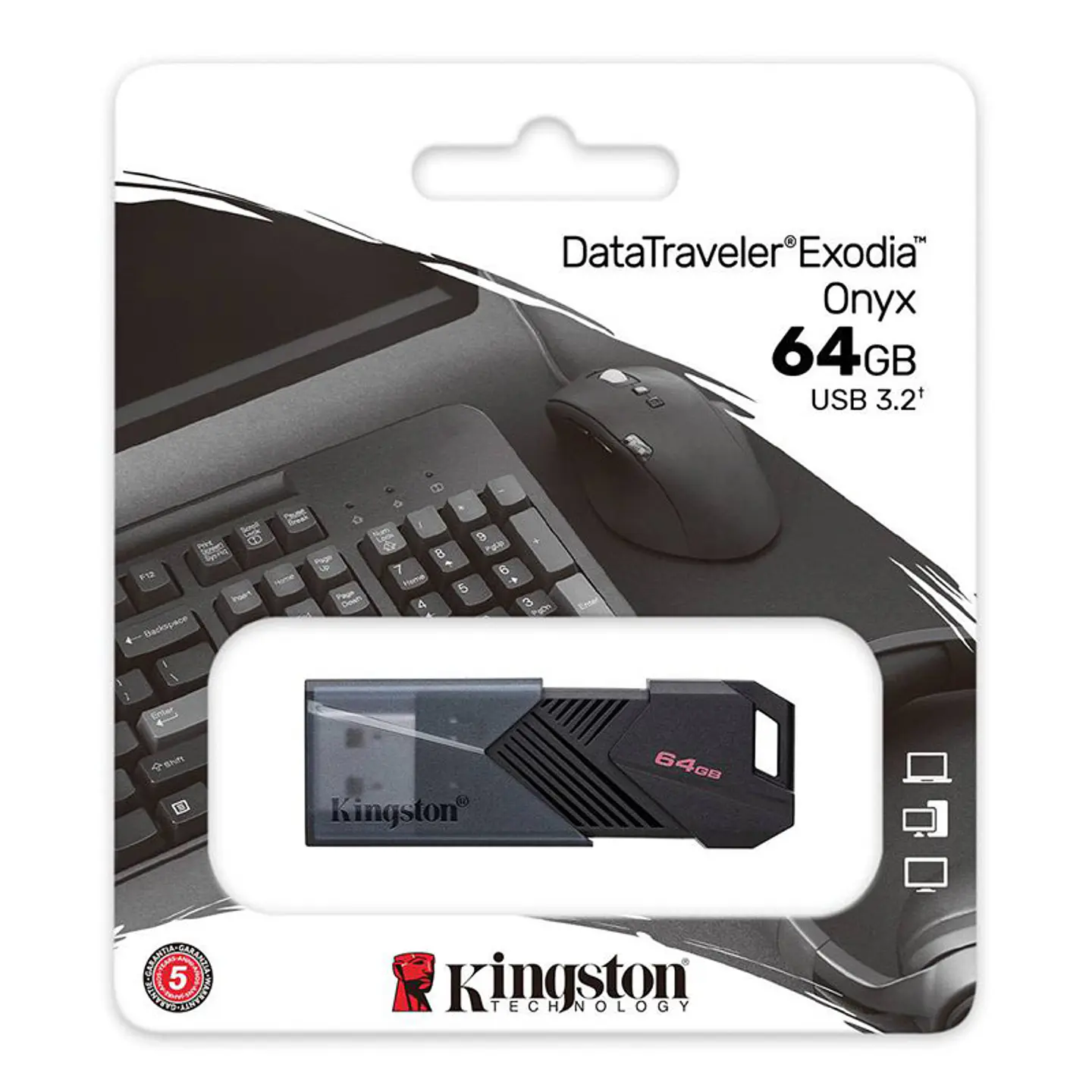 Pen Drive Kingston DataTraveler Exodia Onyx USB 3.2 Gen1 64GB 1