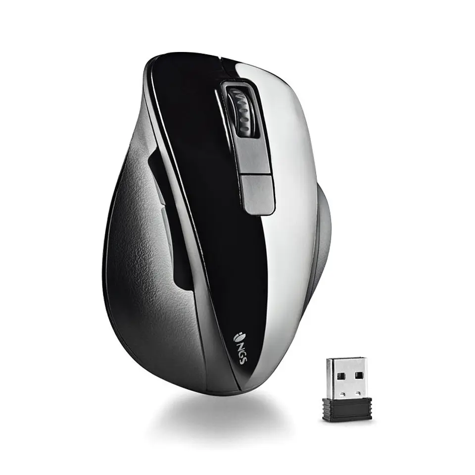 Rato Ótico NGS Bow Wireless Black 1