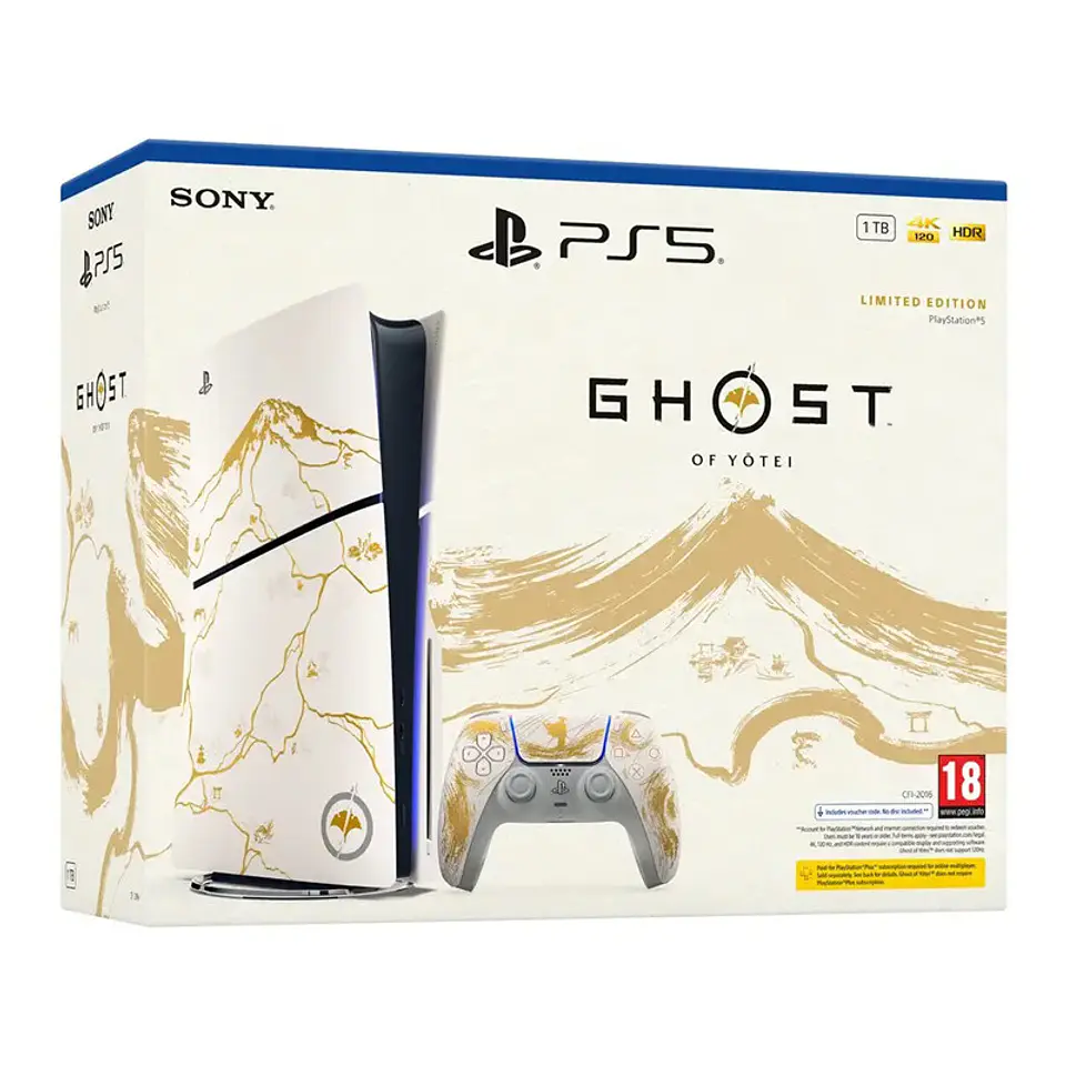 Consola Sony PlayStation 5 Slim 1TB (Edição Standard) Ghost of Yotei Gold Limited Edition 1