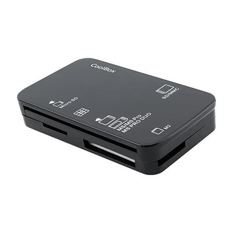 CoolBox Leitor de Cartões Externo + Adaptador USB-A para USB-C