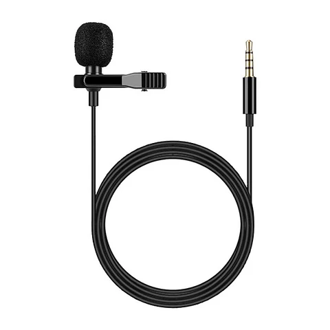 Microfone de Lapela Omnidirecional com Saída Jack 3.5