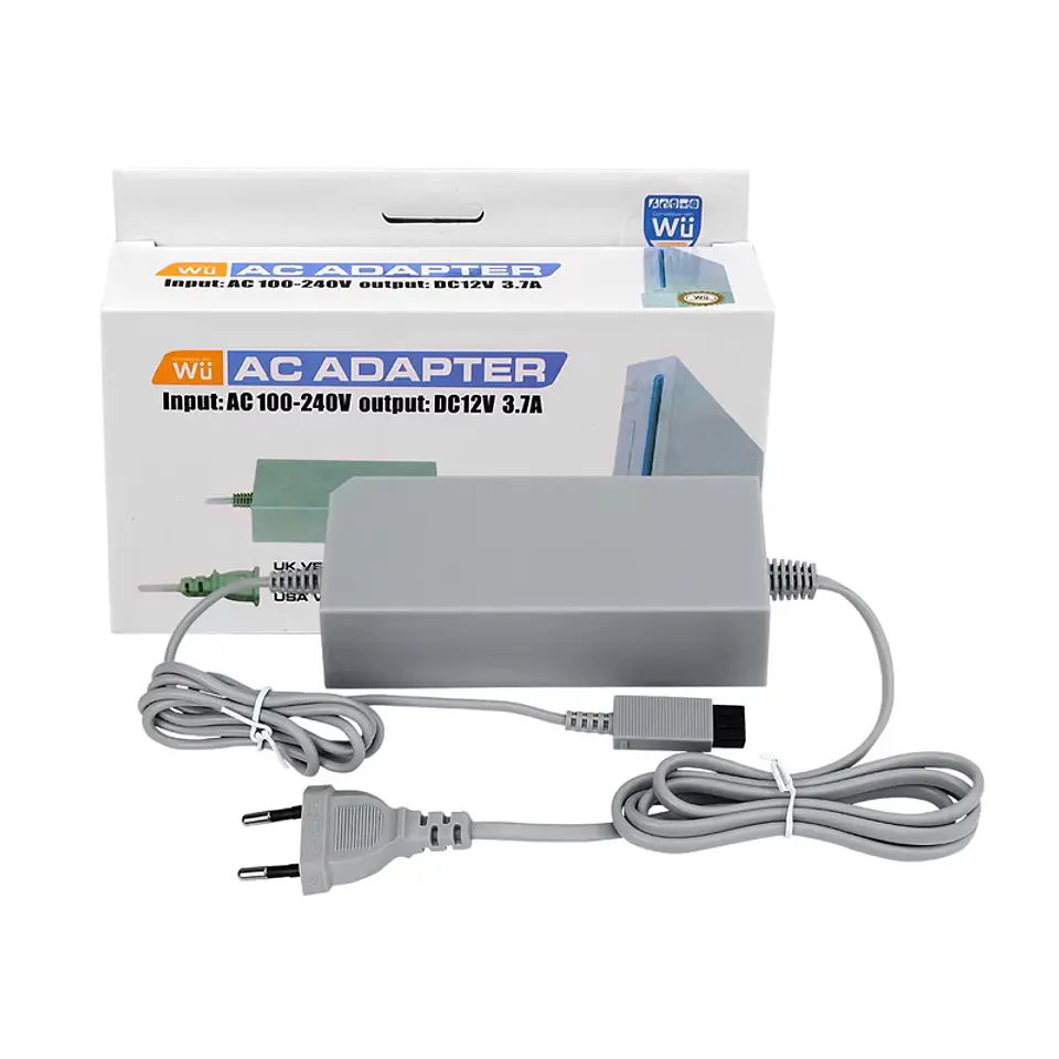Transformador Compatível Nintendo Wii U 100-240V 12V 3.7A 1