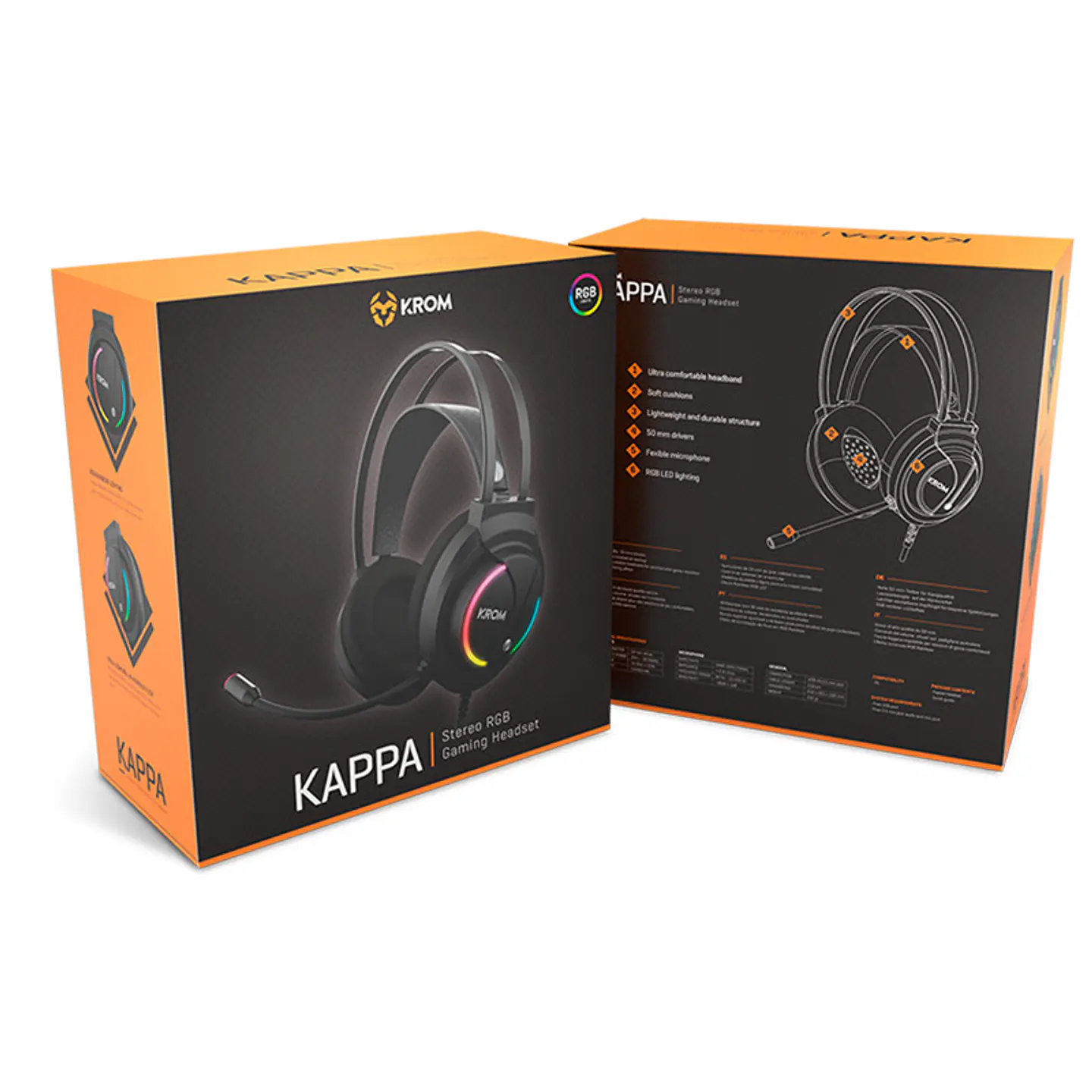 Headset Krom Kappa RGB Stereo Gaming 6