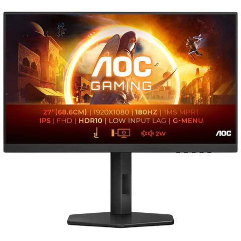 Monitor AOC Gaming 27" 27G4X IPS FHD 180Hz 0.5ms HDR10 Ajuste em Altura