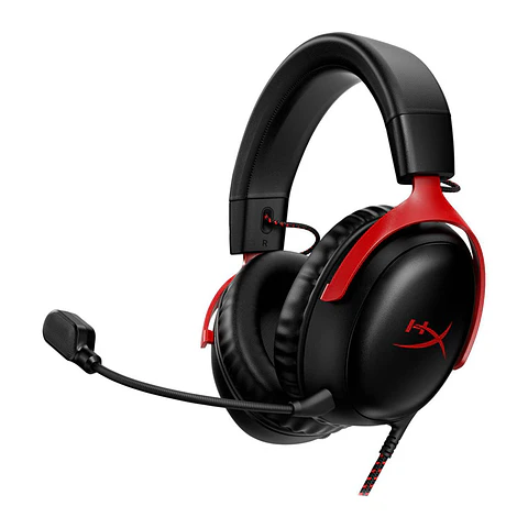 Headset HyperX Cloud III Wired Gaming DTS Spatial Audio PC, PS5, PS4, Xbox Series X|S, Xbox One, Nintendo Switch, Mac Black/Red