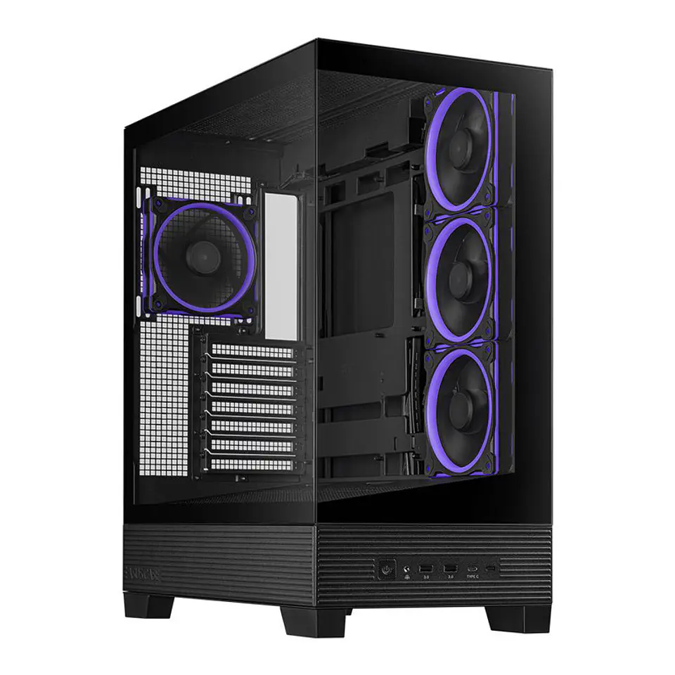 Caixa ATX Asus A31 Plus ARGB Vidro Temperado Black 1