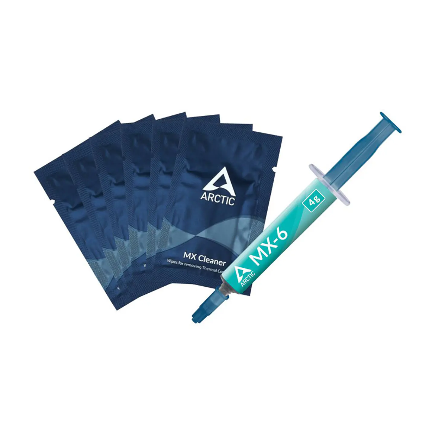 Pasta Térmica Arctic MX-6 4g + 6 Toalhetes de Limpeza MX Cleaner 1