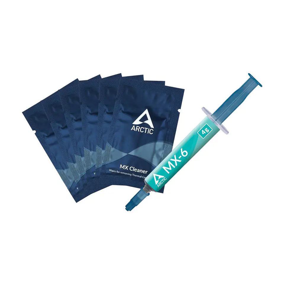 Pasta Térmica Arctic MX-6 4g + 6 Toalhetes de Limpeza MX Cleaner 1
