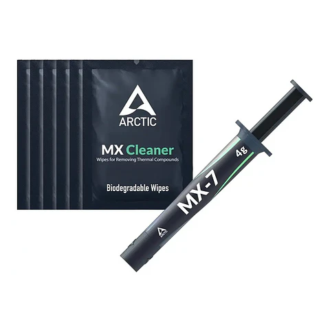 Pasta Térmica Arctic MX-7 4g High Performance + 6 Toalhetes de Limpeza MX Cleaner