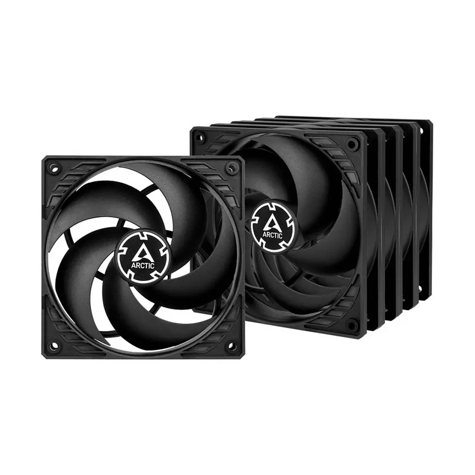 Ventoinha 120mm Arctic P12 3 Pinos 1800RPM Preta (Pack 5) 1