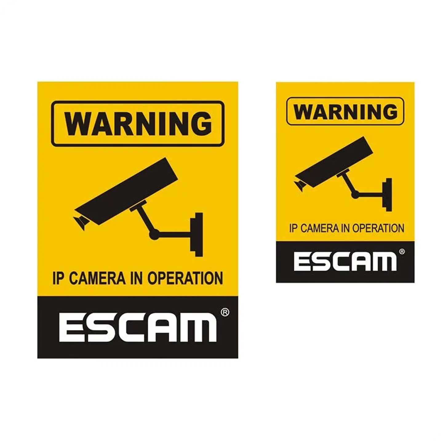 Pegatina WARNING ESCAM 1
