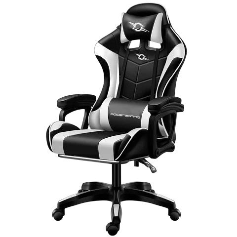 Silla Gaming PowerGaming con Altavoz Bluetooth y Masaje Blanco
