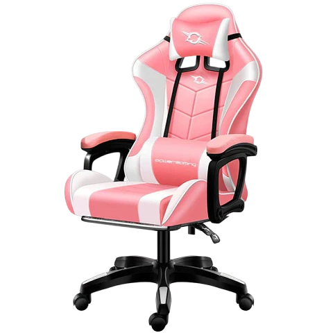 Silla Gaming PowerGaming con Altavoz Bluetooth y Masaje Rosa