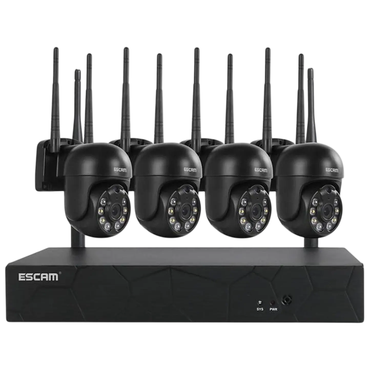 Kit videovigilancia IP Escam WNK614 Wifi 3MP 4 Cámaras 1