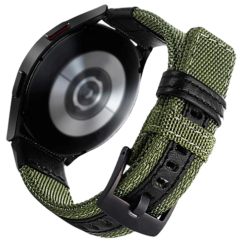 Correa Universal Nailon Ajustable 22mm Verde para Smartwatch Xiaomi/Amazfit/Samsung/Huawei/Realme/Ticwatch