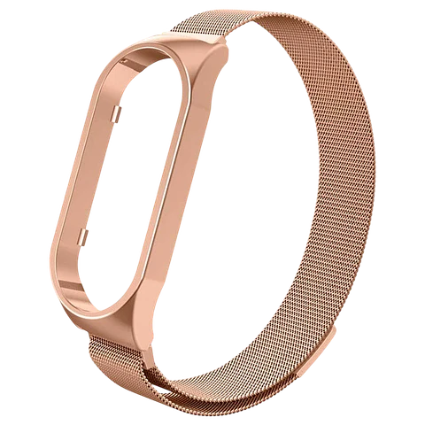 Correa Xiaomi Smart Band 7 Milanesa Magnética Dorado Rosa