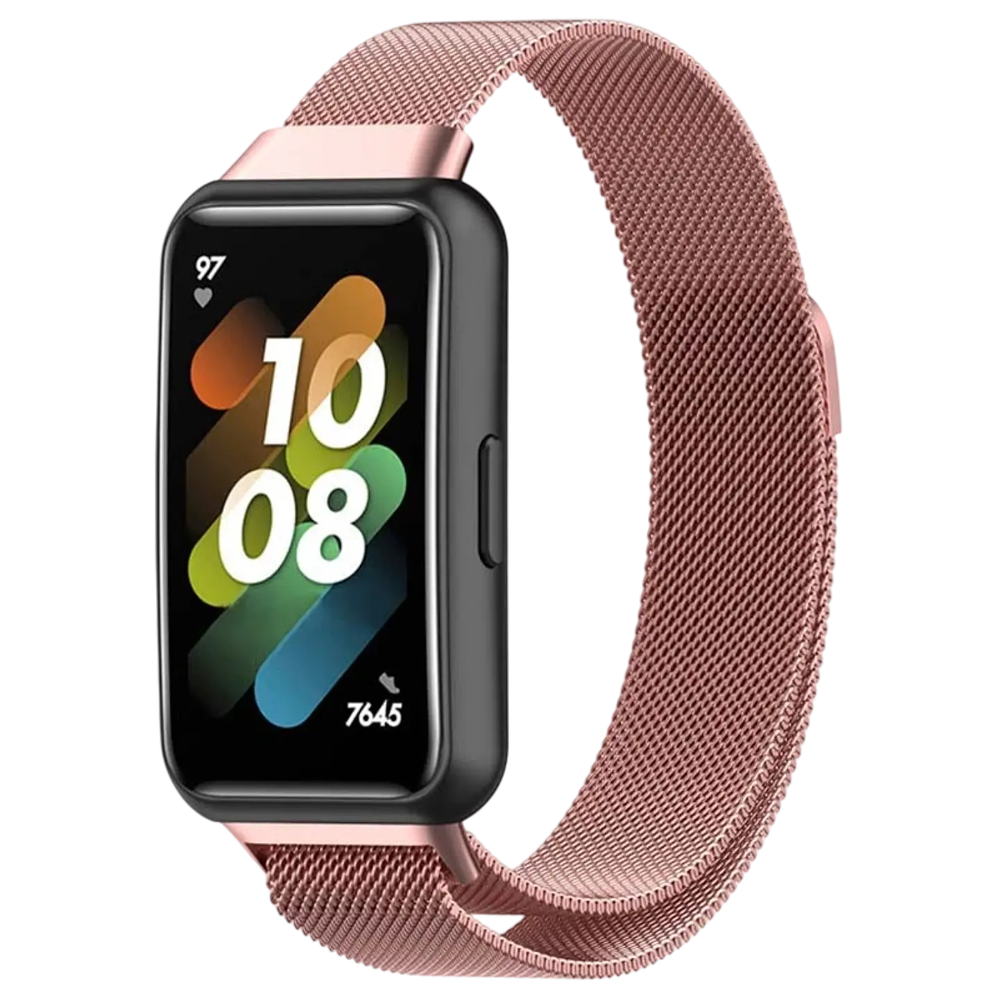 Correa Huawei Band 7 Milanesa Magnética Rosa 1
