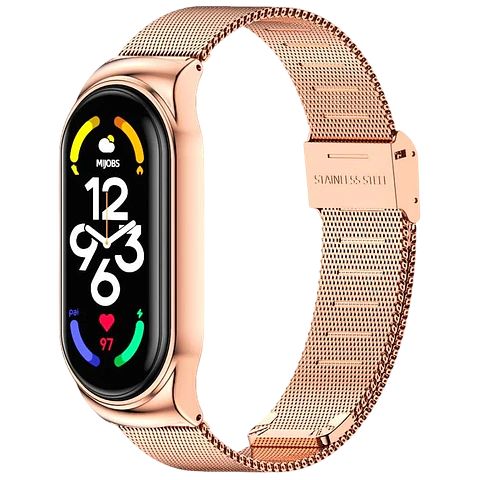 Correa Xiaomi Smart Band 7 Milanesa Clip Dorado Rosa
