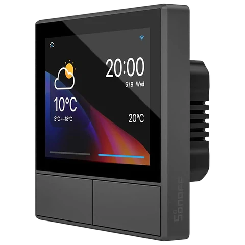 SONOFF NSPanel Negro - Pantalla Inteligente, Centro De Control, Termostato y Sensor Ambiental