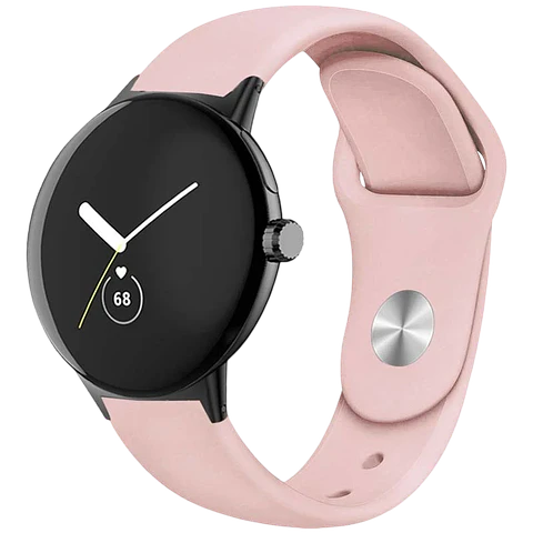 Correa Universal Elegance Silicona 20mm Rosa Claro para Smartwatch Xiaomi/Amazfit/Samsung/Huawei/Realme/Ticwatch