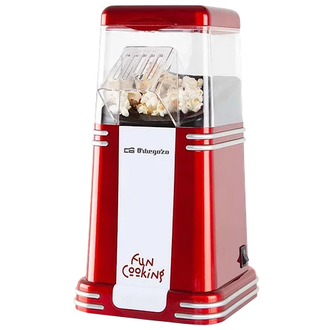 Orbegozo PA 4350 Palomitera Vintage Rojo/Blanco