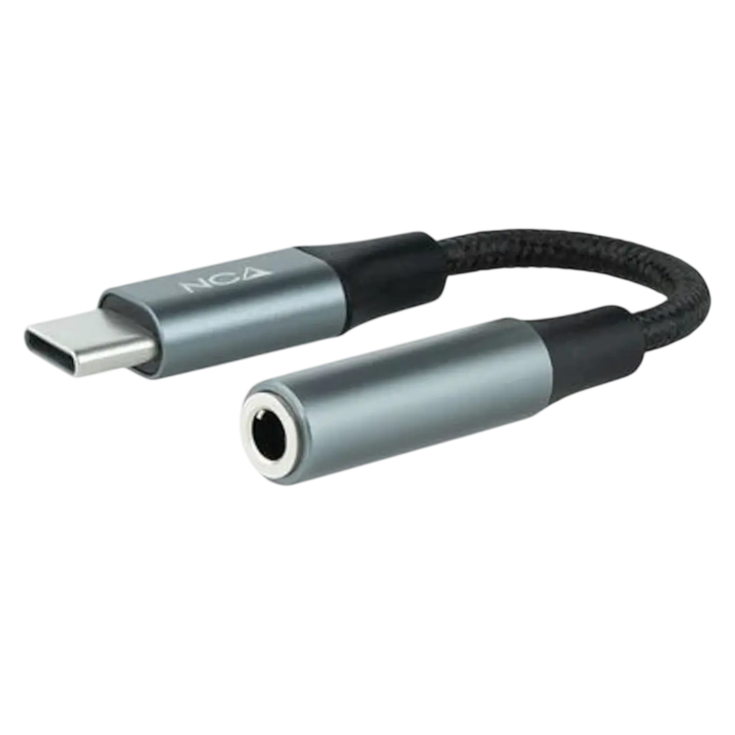 Nanocable Cable Adaptador Audio USB-C a Jack 3.5 Negro/Gris 11cm 1