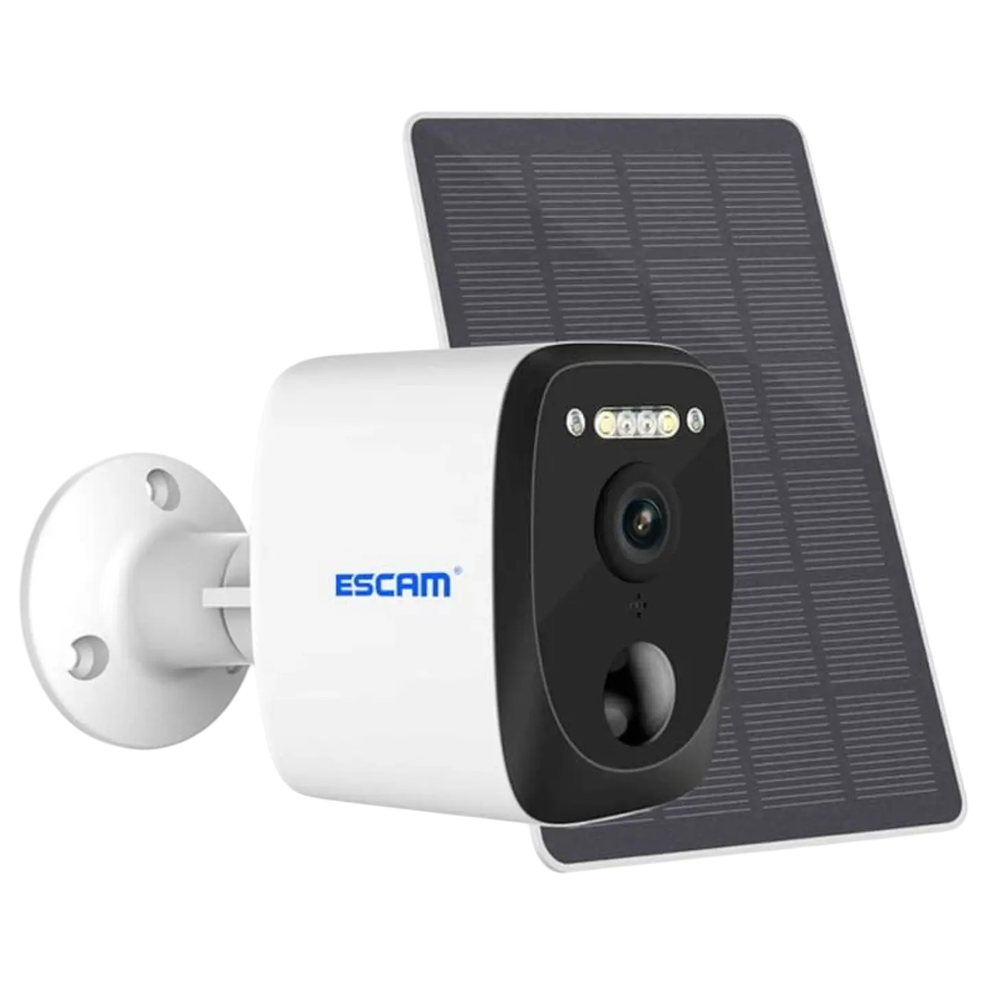Cámara de seguridad IP Escam QF370 3MP Visión Nocturna a Color WiFi Panel Solar Blanco 1